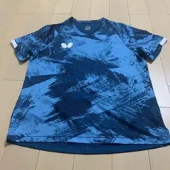 Butterfly 卓球ウェア 青 Vネック