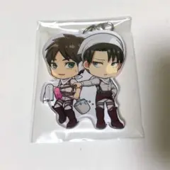 進撃の巨人 エレン リヴァイ きゅんキャラ アクリルプレートチャーム お掃除