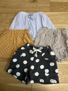 女の子　100 夏服　セット　ボトムス　短パン　ハーフパンツ　キュロット　ズボン