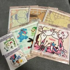 マ*ン様 ポケモン 一番くじ　ハンドタオル ステッカー