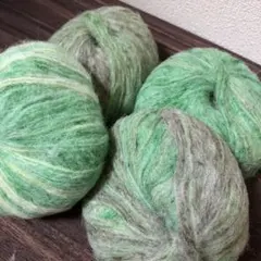 グリーン系グラデーションアルパカヤーン4玉
