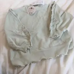 新品　バースデイ　ママラク　トレーナー　花刺繍　yulaコラボ 100 グリーン