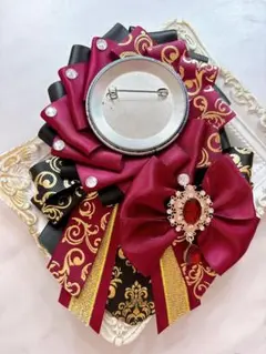 【689】ロゼット　ワインレッド系