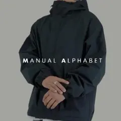 【美品】マニュアルアルファベット タイプライターフードジャケット 黒 サイズ1