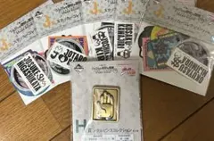 一番くじ　ジョジョの奇妙な冒険 メタルピンズ H賞　J賞ステッカー