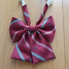 EAST BOY バーガンディ ストライプ リボン