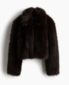 h&m クロップドフラッフィジャケット