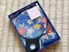 【タイムセール】京都　お土産　花ちりめん 手鏡 和柄 ☆送料無料☆
