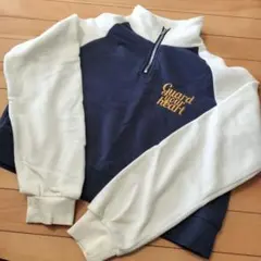 ハーフジップ ネイビー