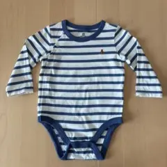 【新品未使用】baby GAP ストライプロンパース 12-18ヶ月