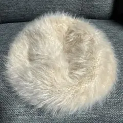 アイボリー ベレー帽 フリーサイズ