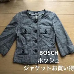ボッシュBOSCH ジャケット　七分袖落ち着いたグレー豹柄内側まつりのサムネイル