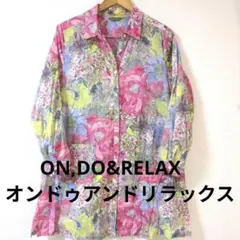 美品ON,DO&RELAX　ブラウス リバティ花柄 長袖シャツ 多色 希少 LLのサムネイル