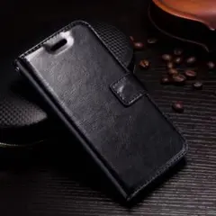 iPhone7 8 手帳型ケース レザー フィルム 携帯ケース ブラック