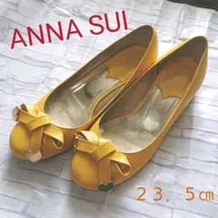 ANNA SUI アナスイリボンフラットパンプス 　イエロー23.5cmのサムネイル