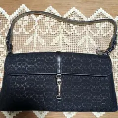 COACH　エレガントなブラックバッグ　ポーチ