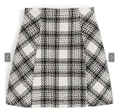 GRL インパン裏地付きチェック柄ツイードミニスカート[ta088]S