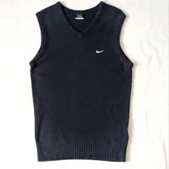 ナイキゴルフNike Golf ネイビー Vネック ウールベスト XL