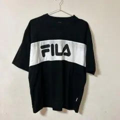 FILA ロゴ Tシャツ ブラック/ホワイト　メンズ　Ｍのサムネイル