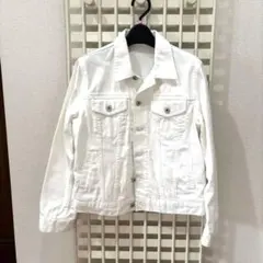 ホワイト デニムジャケット Gジャン