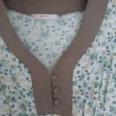 gôuter 花柄 ノースリーブチュニックワンピース