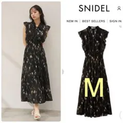 SNIDEL Sustainableフリルプリーツワンピース♥️新作新品✨Mサイズ