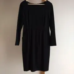 ブルックスブラザーズ　黒　長袖ワンピース　サイズ6 （Lサイズ）