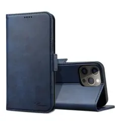 iPhone 13 pro max ケース 手帳型 濃紺
