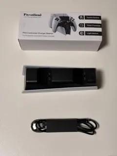 PS5コントローラー 充電スタンド　2台同時充電　USBポート付