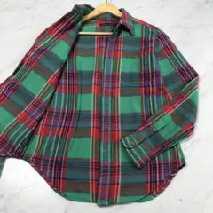 【美品】Ralph Lauren ネルシャツ チェック グリーン レッド 4