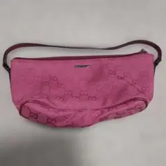グッチ GGキャンバス アクセサリーポーチ ピンク GUCCI