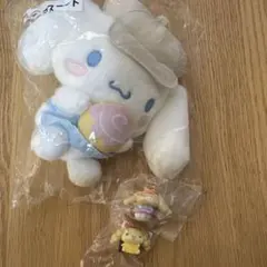 シナモロール　一番くじ　マスコット　ぬいぐるみ　くら寿司　シフォン　カプチーノ