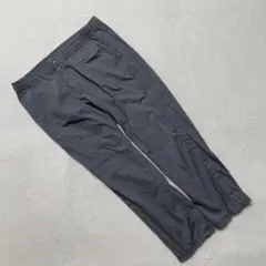 UNIQLO カジュアルパンツ スラックス グレー ウエストゴム L ゆったり