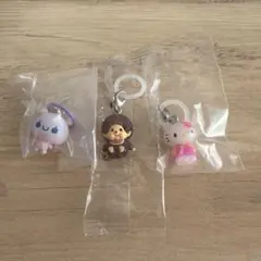 めじるしアクセサリー　モンチッチ　ハローキティ　あわわちゃん