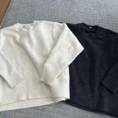 専用　UNIQLO スフレヤーン　長袖クルーネックセーター 2点セット
