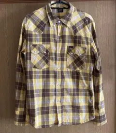 ネルシャツ イエロー