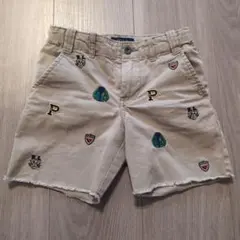 Polo 刺繍入りベージュハーフパンツ
