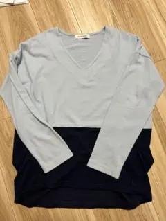 AZUL BY MOUSSY バイカラー Vネックニット