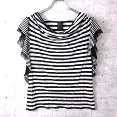 DOUBLE STANDARD CLOTHING 古着 フリルボーダートップスのサムネイル