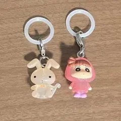 クレヨンしんちゃん ねねちゃん ＆ なぐられうさぎ セット めじるしアクセサリー