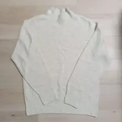 UNIQLO 3Dスフレヤーンモックネックセーター アイボリー