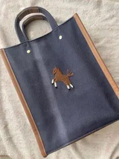 【23時まで限定】美品　セブンテン　お馬さん　トートバッグ