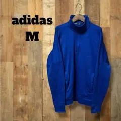 adidasアディダス長袖TシャツロンTスポーツハーフジップブルーM古着