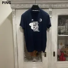 PING ピン 半袖シャツ M ネイビー モックネック ゴルフのサムネイル