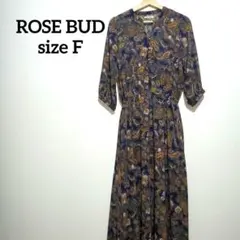 ROSE BUD ペイズリー柄 ロングワンピース ローズバッド