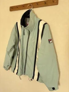 FILA ストライプ ナイロンジャケット ミントグリーン