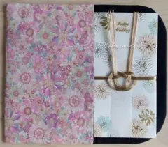 袱紗ふくさ御朱印帳ケース御朱印帳入れ御朱印帳袋ポーチ慶弔両用 結婚式ピンク花柄