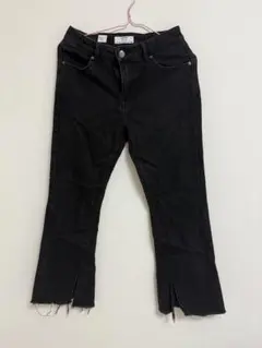 Bershka Kick Flare ブラックデニムフレアパンツ
