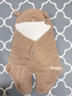 【未使用】ジェラートピケ くま耳 おくるみ