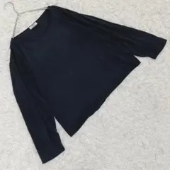 【シルク】(1) ウール100％長袖カットソー アンダーウェア ラウンドネック